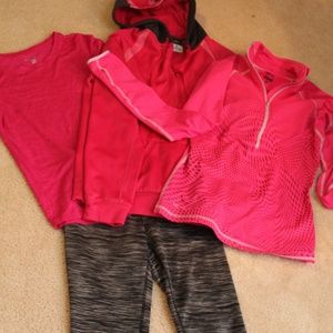Pretty in Pink girls workout outfits